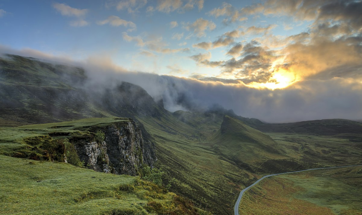 Foggy mountain morning